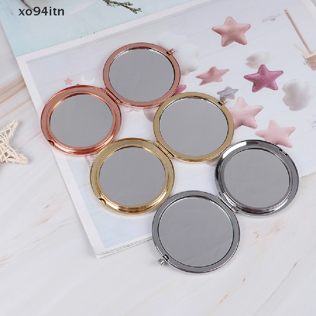 Gương Trang Điểm Phóng Đại Bỏ Túi Bằng Hợp Kim Phong Cách Vintage