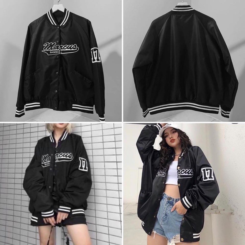 Áo Khoác Dù BOMBER MAR.CUS UNISEX❤Form rộng(Chất vải Dù dày xịn 2 lớp)[FREESHIP] | BigBuy360 - bigbuy360.vn