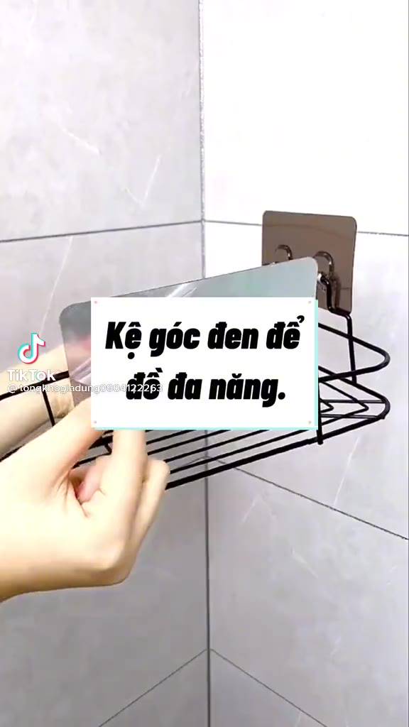 Kệ Góc Nhà Tắm - Chất Liệu Thép Không Gỉ, Kệ Tam Giác Nhà Bếp Dán Tường Siêu Dính Chịu Lực - Kệ Nhà Tắm Cao Cấp | BigBuy360 - bigbuy360.vn