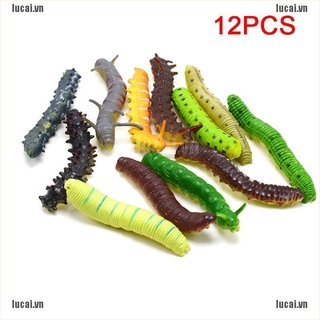 Set 12 Đồ Chơi Sâu Bướm Giả Bằng Nhựa Thú Vị Cho Bé