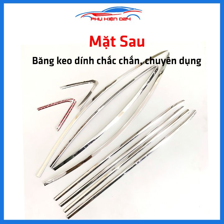 Bộ nẹp viền chân kính cong kính Honda HRV, HR-V 2018-2019-2020-2021 Inox sáng bóng chuẩn form xe