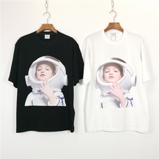 ADLV Áo Thun Tay Ngắn Dáng Rộng In Hình Phi Hành Gia Thời Trang Cá Tính Dành Cho Nam Nữ