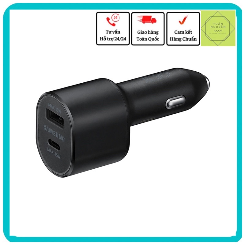 Tẩu Sạc SS Xe Hơi 60W (15W và 45W) Chính Hãng