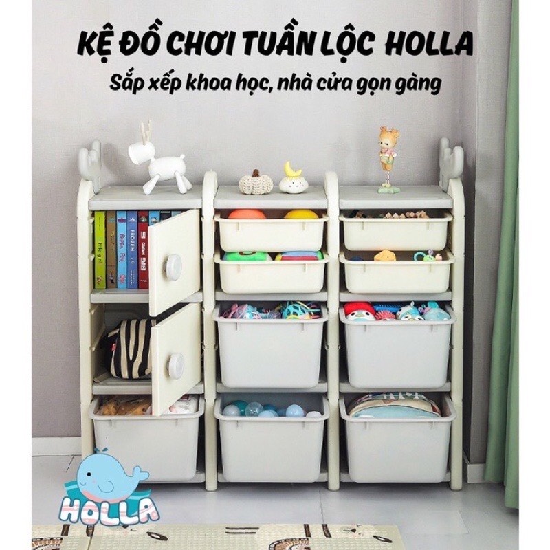 Kệ đồ chơi, tủ đồ chơi tuần lộc Holla HL 10126