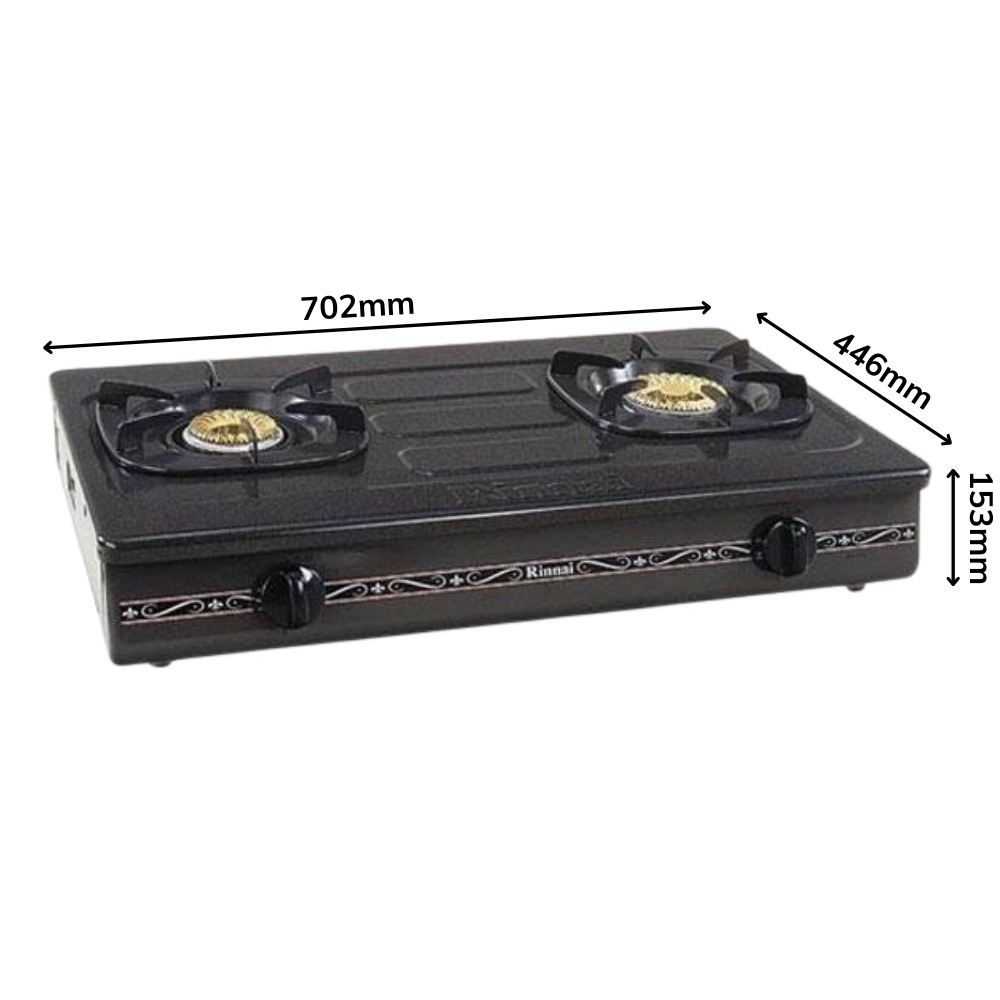 Bếp ga đôi Rinnai RV-375N - Ngọn lửa xanh - Tiết kiệm gas - Hàng chính hãng STORE