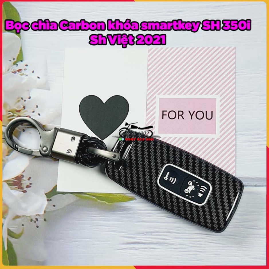 Ốp Chìa Khóa Carbon Smartkey Winner X 2023, AB 2023,  Lead 2023, Vision 2021- Vision 2023, SH 2021 - 2023(2 Nút Mới)