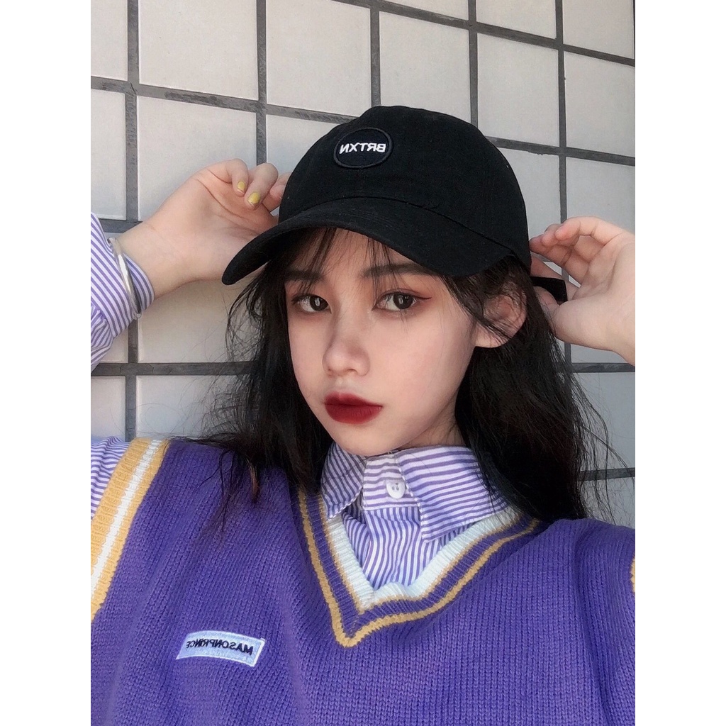 Mũ lưỡi trai, nón kết thêu chữ BRXTN có logo khung, unisex nam nữ phong cách Ulzzang, Hayna Hats M19