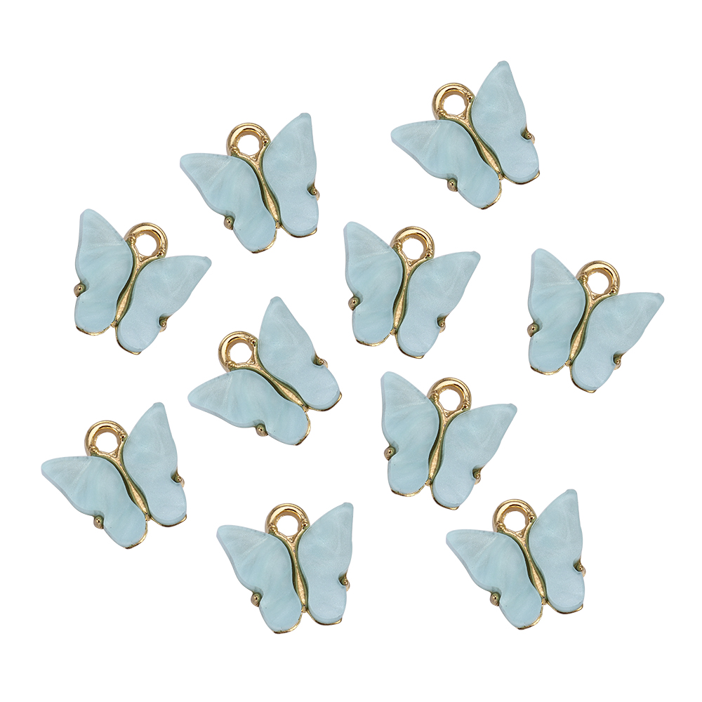 Set 10 charm làm mặt dây chuyền hình cánh bướm xinh xắn