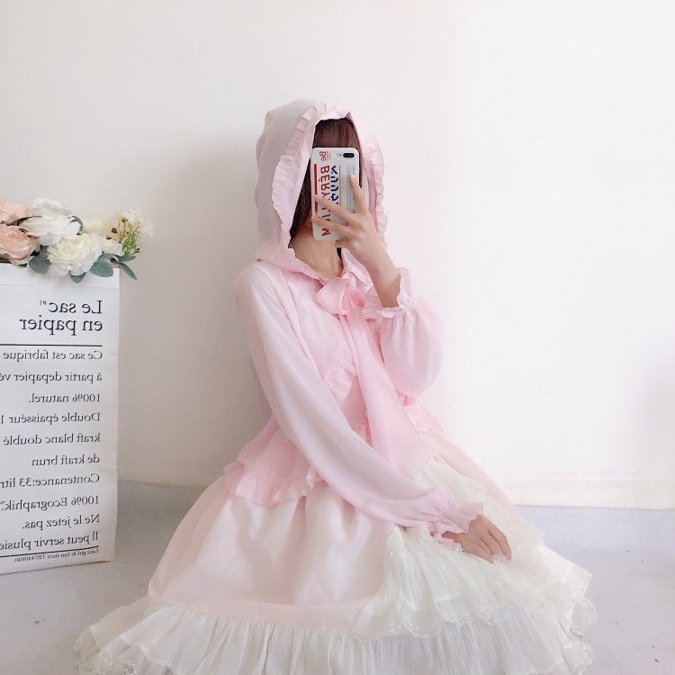 Áo Cardigan Chiffon Có Mũ Trùm Đầu Chống Nắng Phong Cách Lolita Dành Cho Nữ 2021 Mới | BigBuy360 - bigbuy360.vn