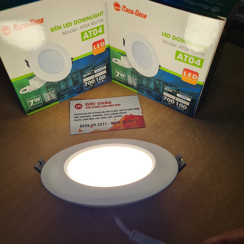 Đèn Led rạng đông 7W âm trần đổi 3 màu trắng/ vàng/ trung tính hàng chính hãng có bảo hành