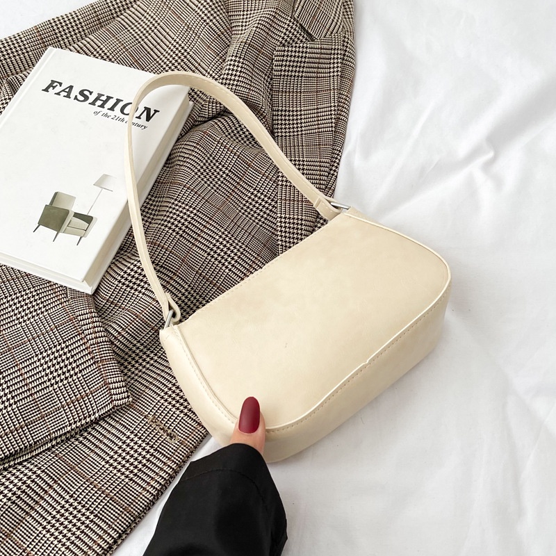 Túi Xách Đeo Vai Màu Sắc Đơn Giản Phong Cách Retro Thời Trang Cho Nữ