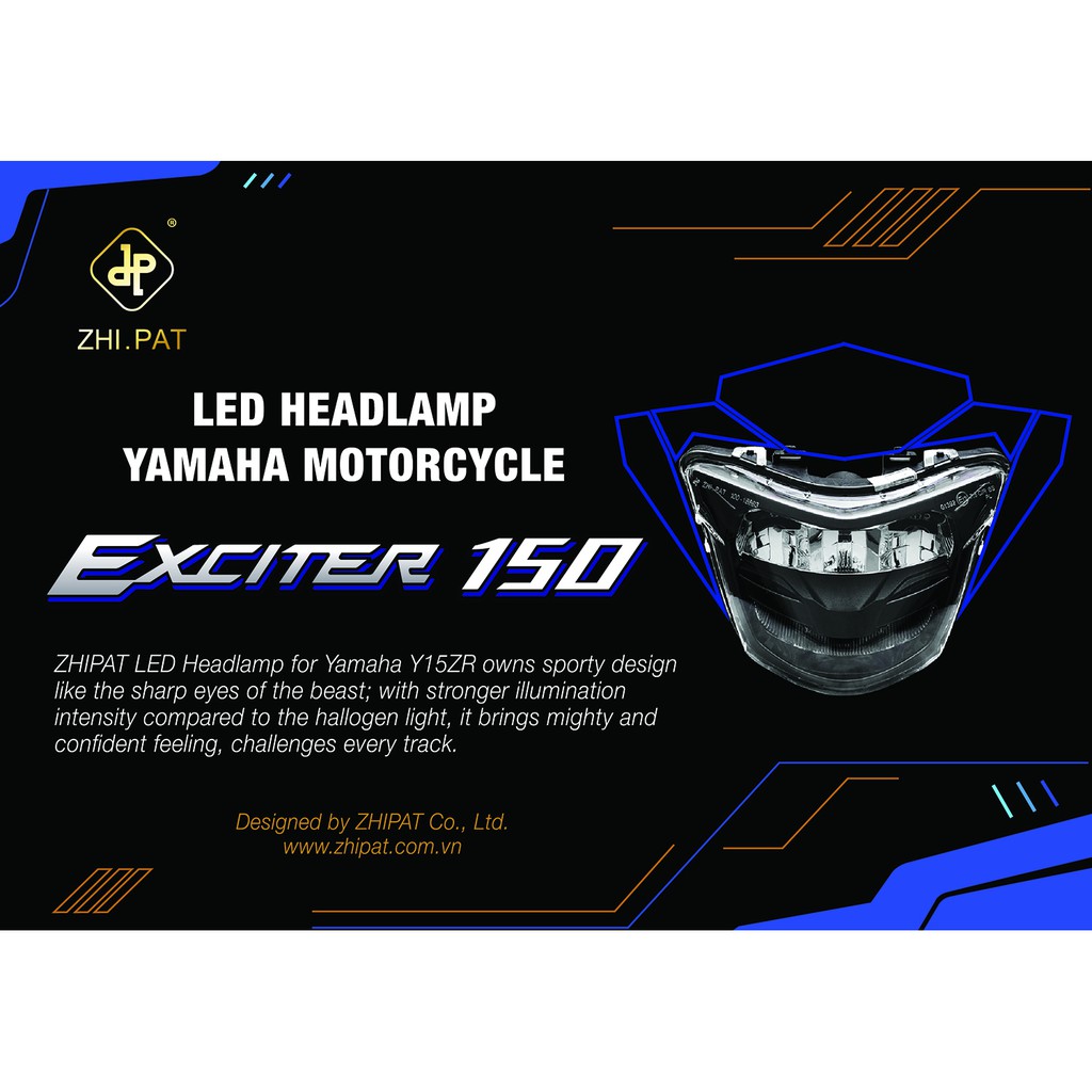 ZHI.PAT EX150S - Đèn LED 2 tầng xe Yamaha Exciter 150 Sporty 2019 mới * Hàng chính hãng