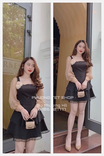 VÁY TAY PHA VOAN KÈM TAG HOA SIÊU XINH | BigBuy360 - bigbuy360.vn