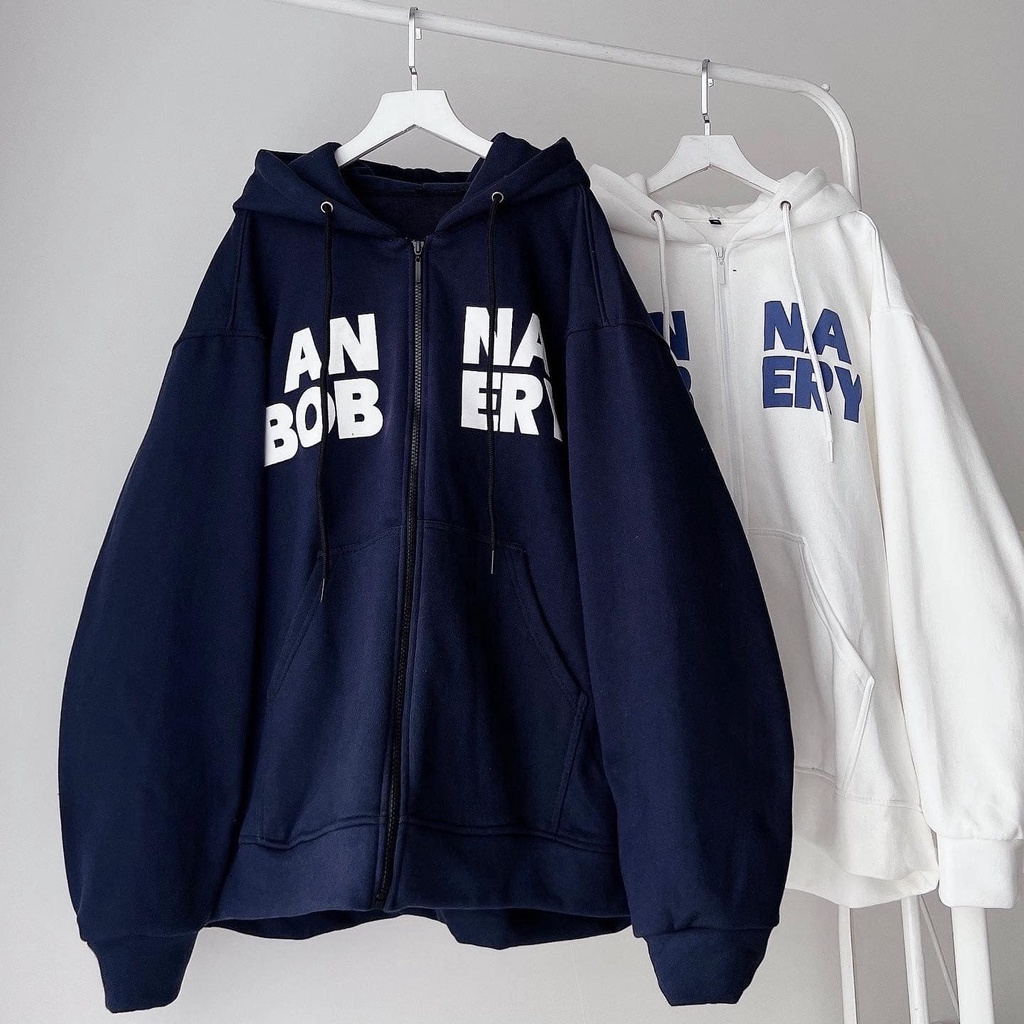 [sẵn]Áo Khoác Tanazi Tay Dài Form Rộng Vải Nỉ Lót Bông Siêu Mịn In Chữ BOB (ảnh thật tại shop) Tanazi Closet