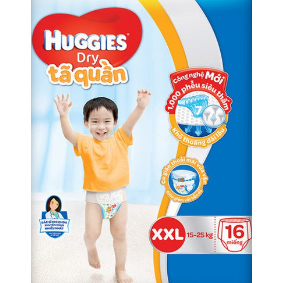 Tả Quần Huggies XXL16 Miếng (15-25kg)
