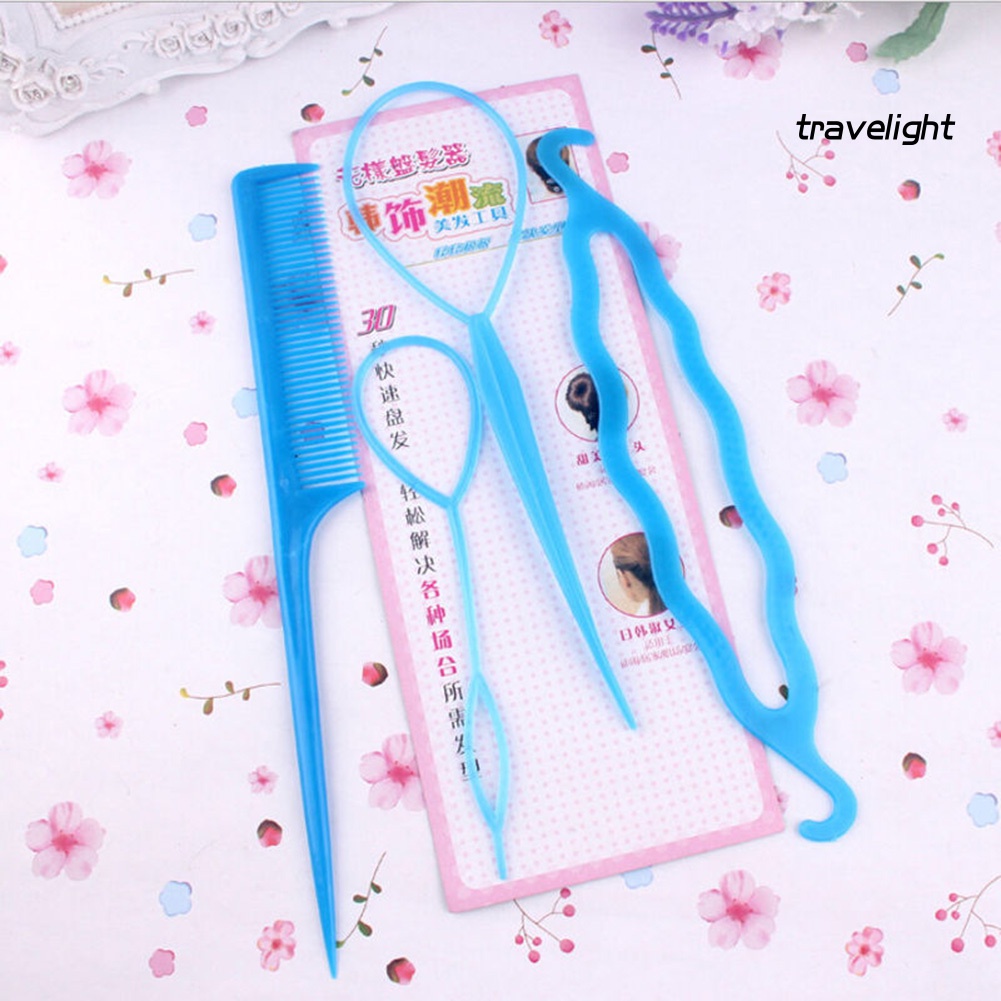Set 4 dụng cụ tạo kiểu tóc đuôi ngựa tiện lợi