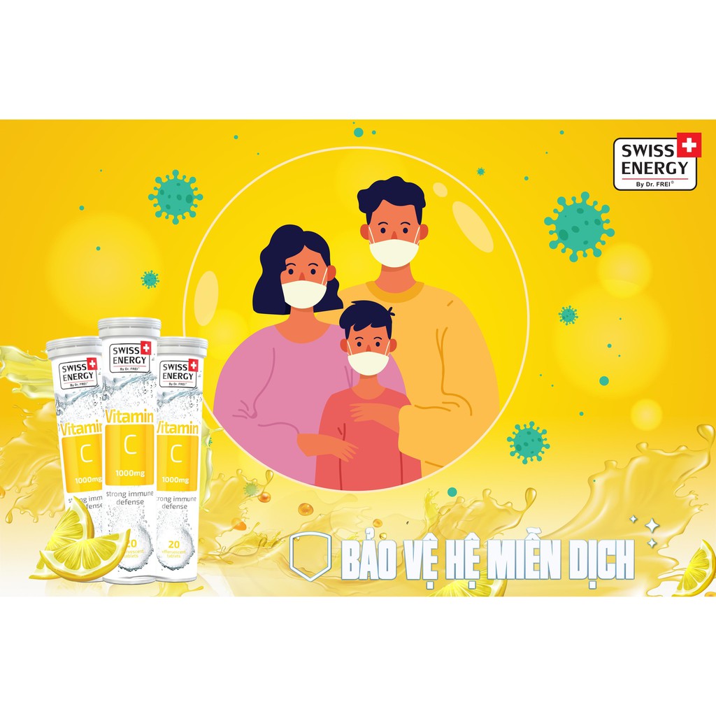 Combo 2 tuýp viên sủi Swiss Energy Multivitamins & Biotin + Vitamin C1000 mg | BigBuy360 - bigbuy360.vn