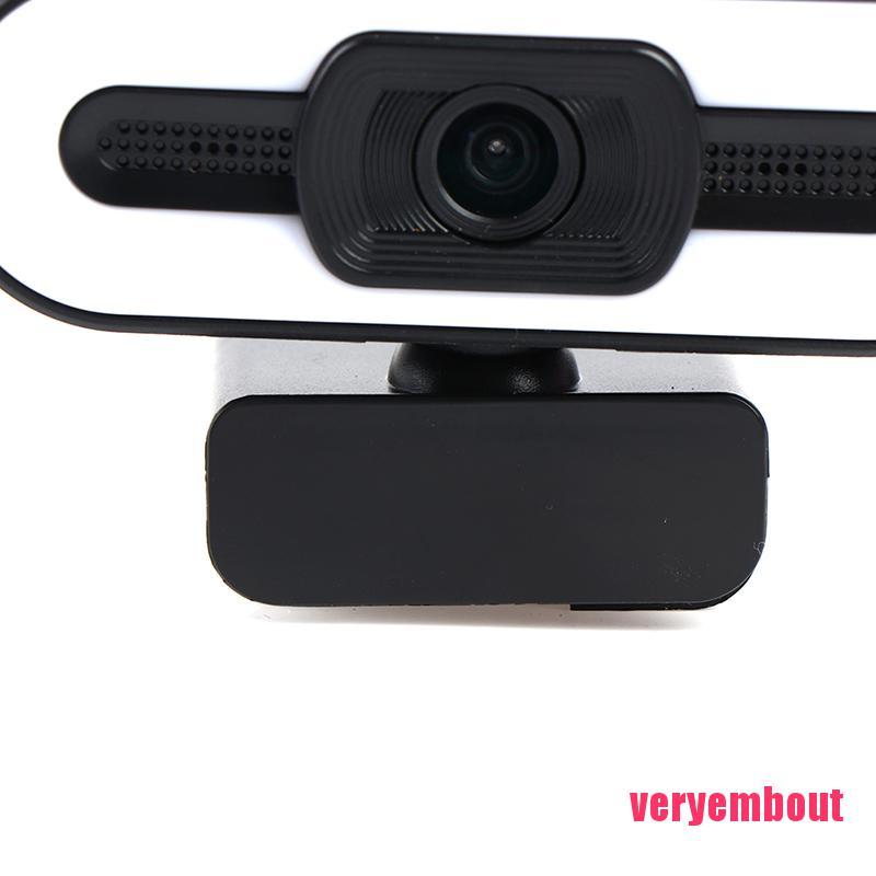 1PCS 2K Webcam HD w/Microphone Ring Light USB 2.0 Web Camera for PC Lapto