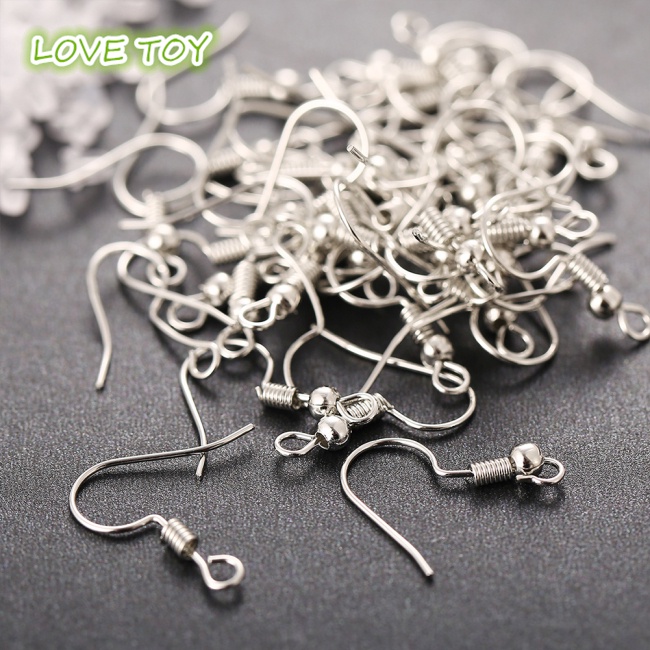 Set 200 Móc Làm Bông Tai Handmade Diy Trong Suốt