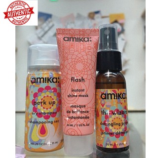[Mã giảm giá mỹ phẩm chính hãng] Set dưỡng tóc Amika 3 sản phẩm minisize Bunny Beauty hàng đủ Bill