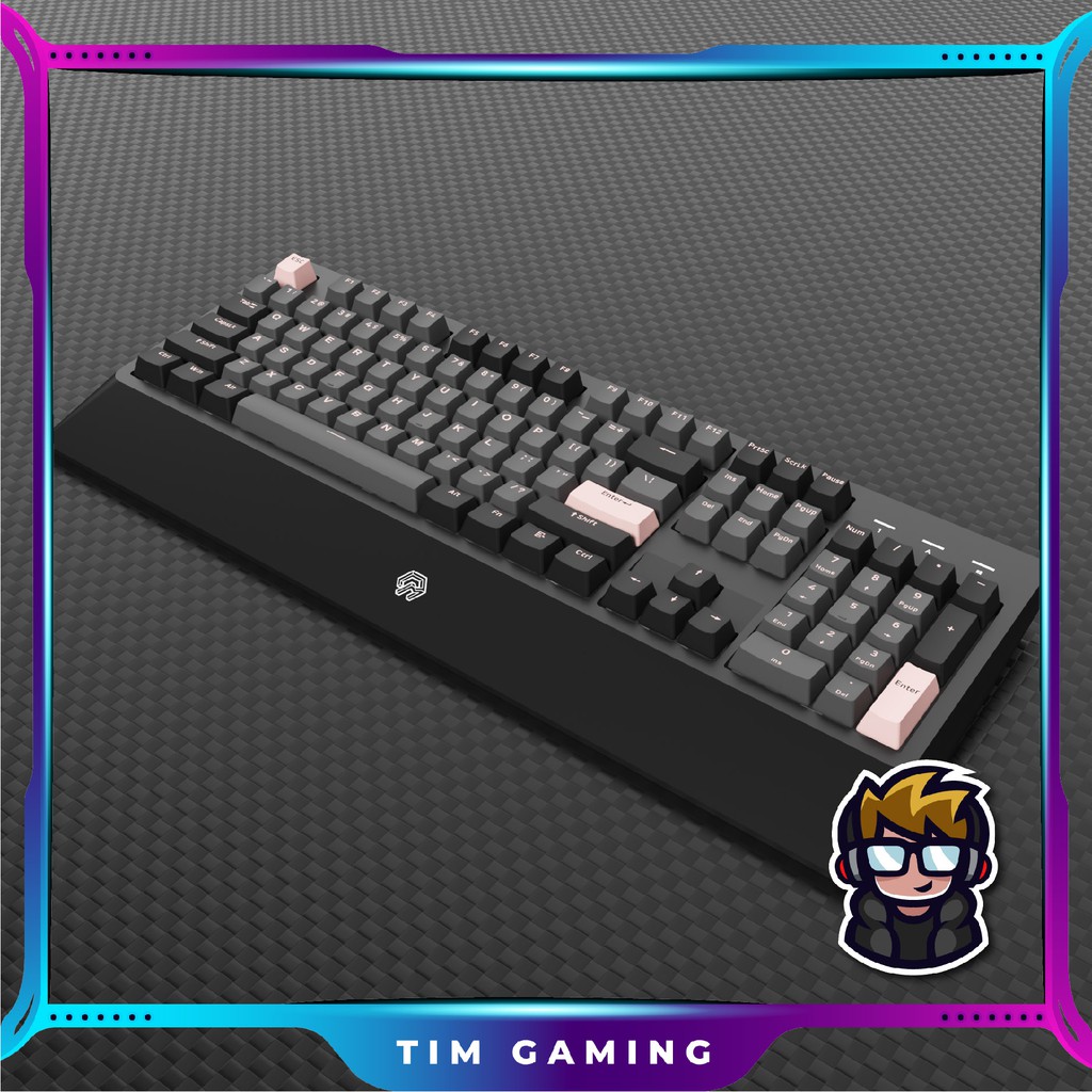 [Mã 252ELSALE hoàn 7% đơn 300K] Bàn phím cơ Mojike GK1 Black Pink (Akko switch v2 | Led trắng)