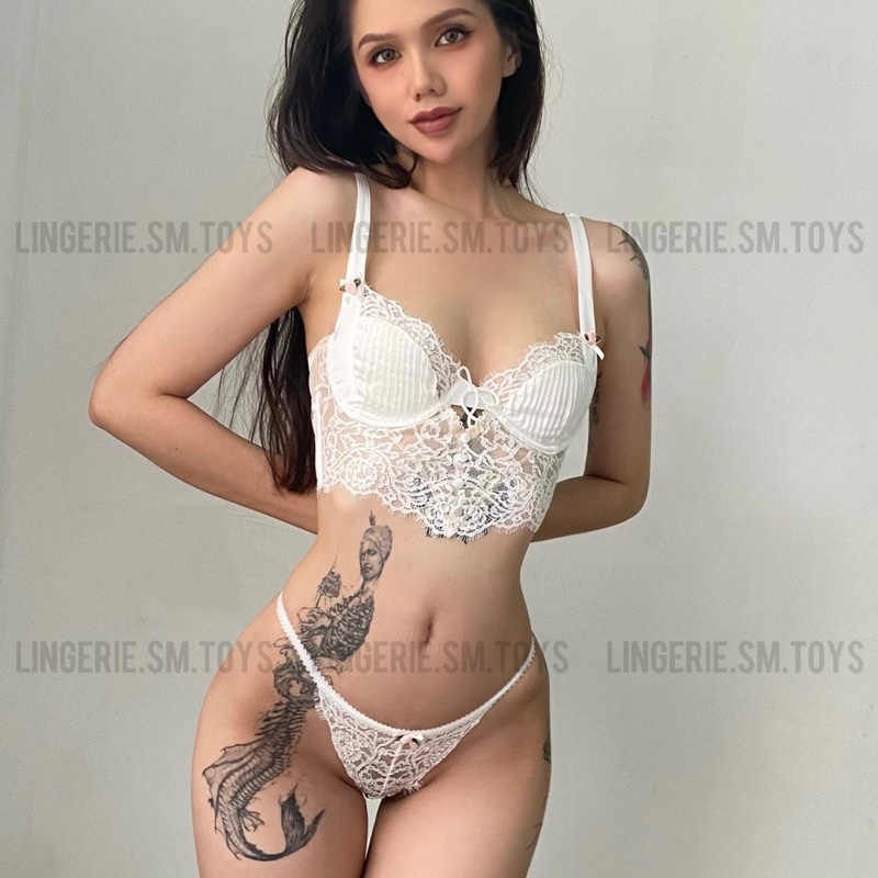 T086B -&lt;Có Bán Lẻ Áo&gt; Toplette Ren Kèm Chip Phong Cách Gợi Cảm Cho Nữ