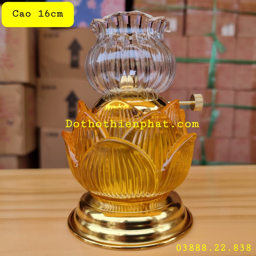 Đèn thờ đốt dầu lưu ly cát tường mẫu đẹp