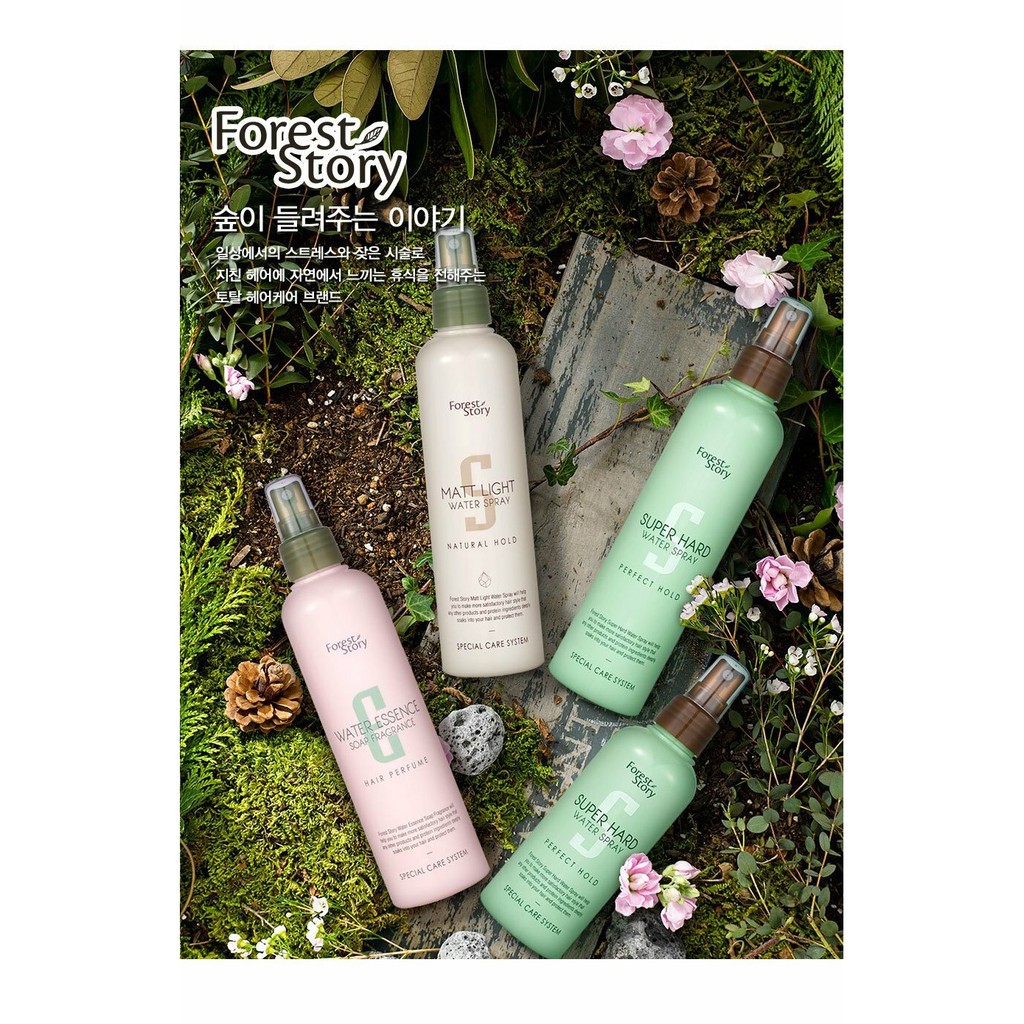 [CHÍNH HÃNG][Forest Story] Xịt tóc dưỡng ẩm tạo kiểu siêu cứng từ thảo dược SUPER HAIR Water Spray