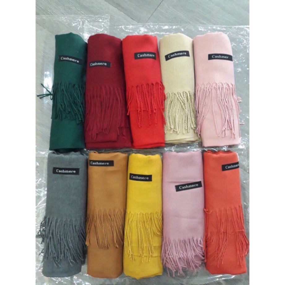 chuyên sỉ lẻ Khăn Cashmere loại dày - Khăn quàng cổ Len dệt kim Thời trang( sẵn nhiều màu )