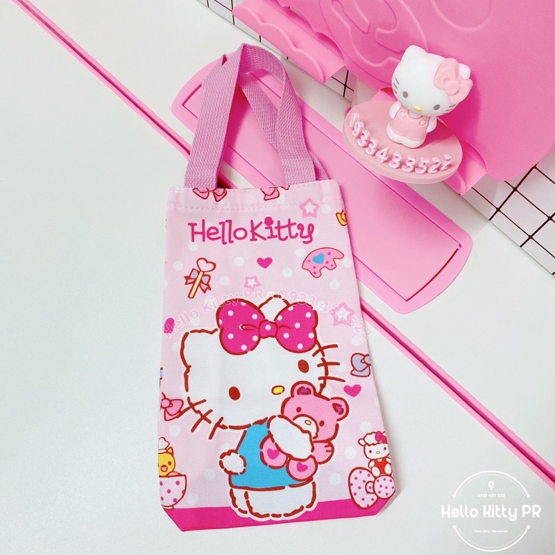 Túi đựng phụ kiện, bình nước Hello Kitty - Doremon Doraemon