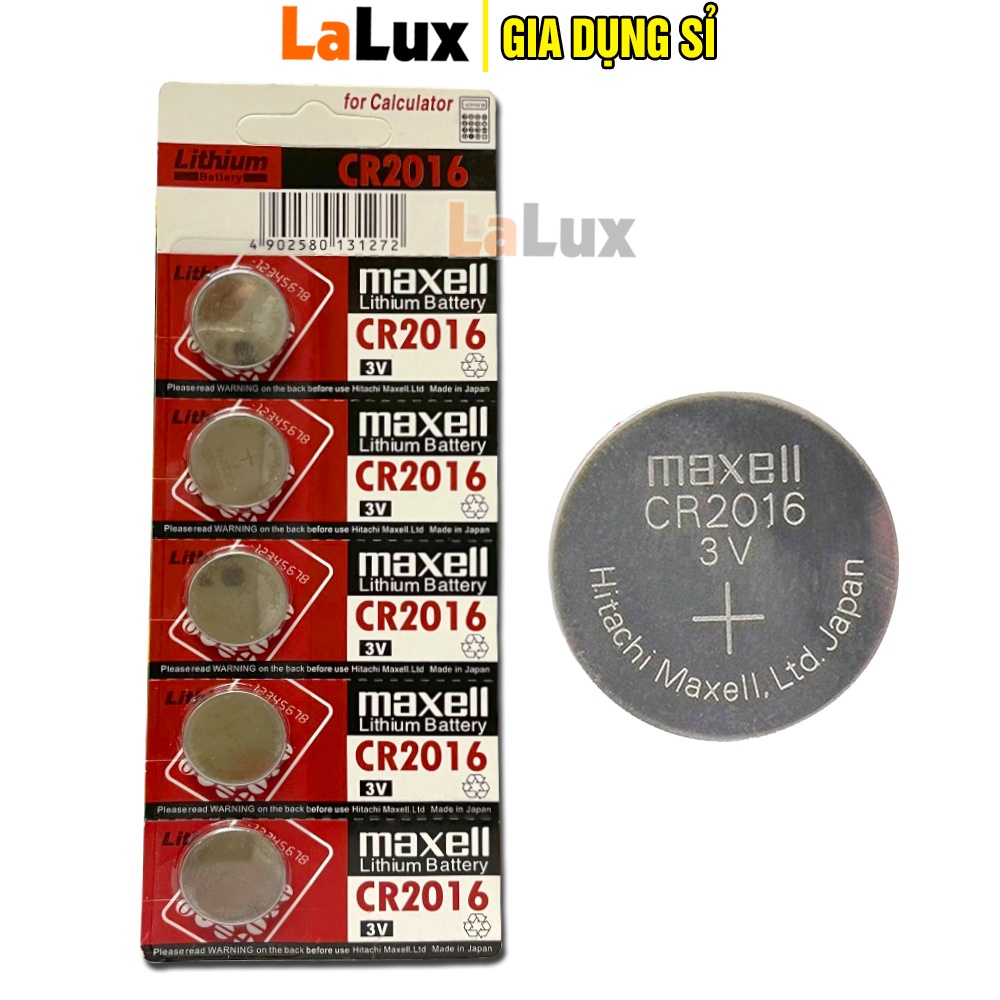 Pin Cr2032 Cr2025 Cr2016 VỈ 5 VIÊN Pin Cmos Panasonic và Maxcell - Pin Cúc Áo cho Đồng Hồ Laptop Đo Đường Huyết LALUX