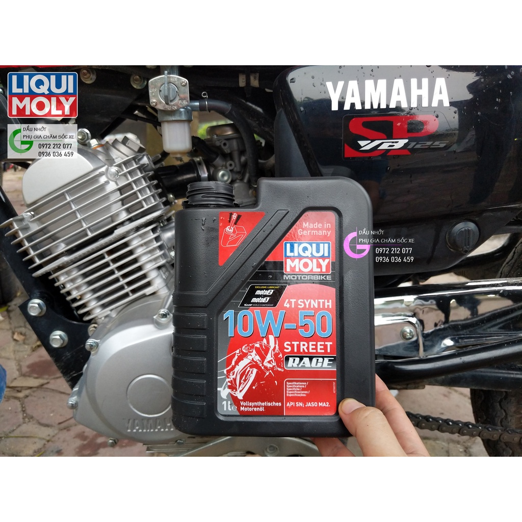 Dầu nhớt Liqui Moly 4T 10W-50 Street Race tổng hợp toàn phần cho xe côn tay và phân khối lớn