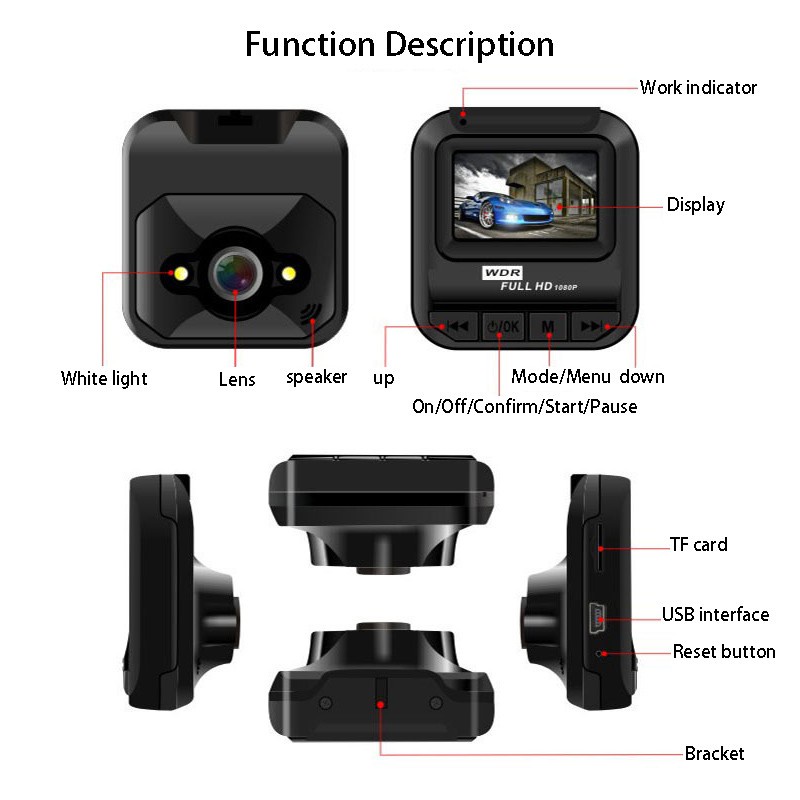 H8 Car DVR Camera Dashcam 1080P Recorder Dash Cam Driving Recorder