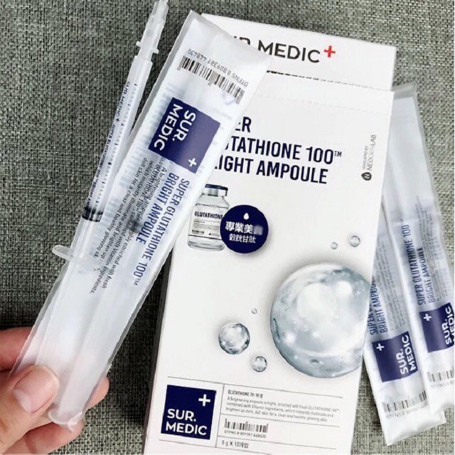 Sur.Medic+ - 1 ống Tinh Chất Truyền Trắng Sur.Medic Super Glutathione 100 Bright Ampoule 1g | BigBuy360 - bigbuy360.vn