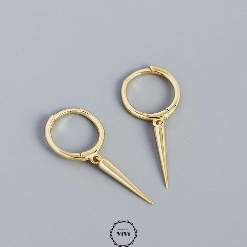 Bông tai Bạc 925 cao cấp kiểu khuyên tròn Rowling – khuyên tai ViVi_Gift