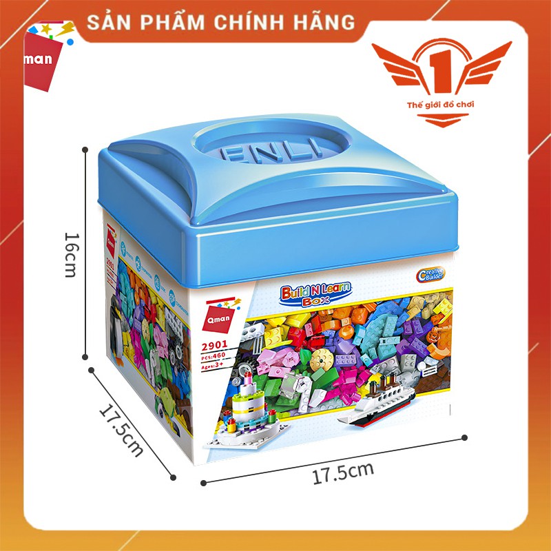 Hộp gạch sáng tạo cơ bản 2901 - Đồ chơi xếp hình lego Qman