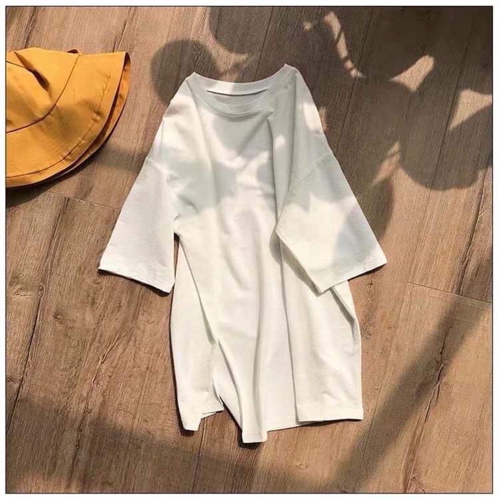 Áo thun xẻ tà phong cách năng động cho các cô nàng bụi bặm, áo thun tay lỡ phong cách unisex thoải mái
