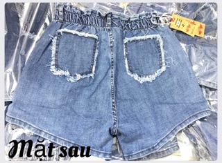 Quần short jean giãn lưng thun Bigsize 32-36
