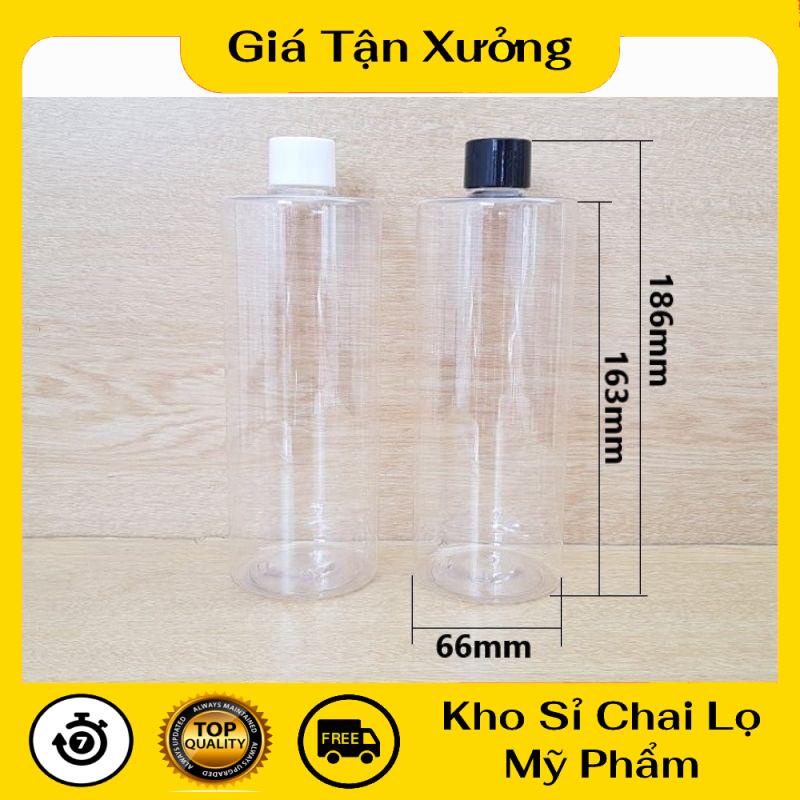 Chai nhựa pet Nắp vặn đen 500ml đựng mỹ phẩm, trà sữa, mật ong, nước trái cây , phụ kiện du lịch