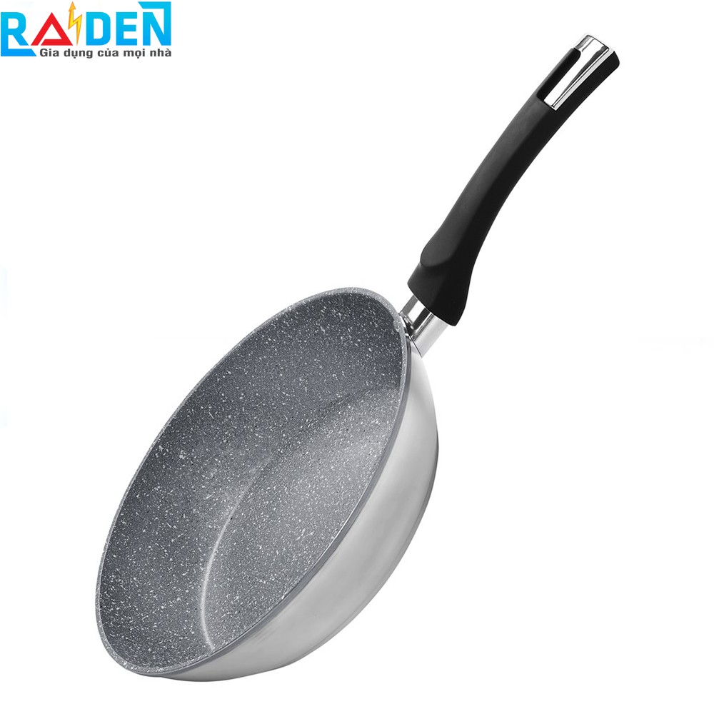 Chảo từ sâu lòng chống dính tráng gương vân đá GreenCook GCP04-26IH size 26cm / GCP04-28IH size 28cm