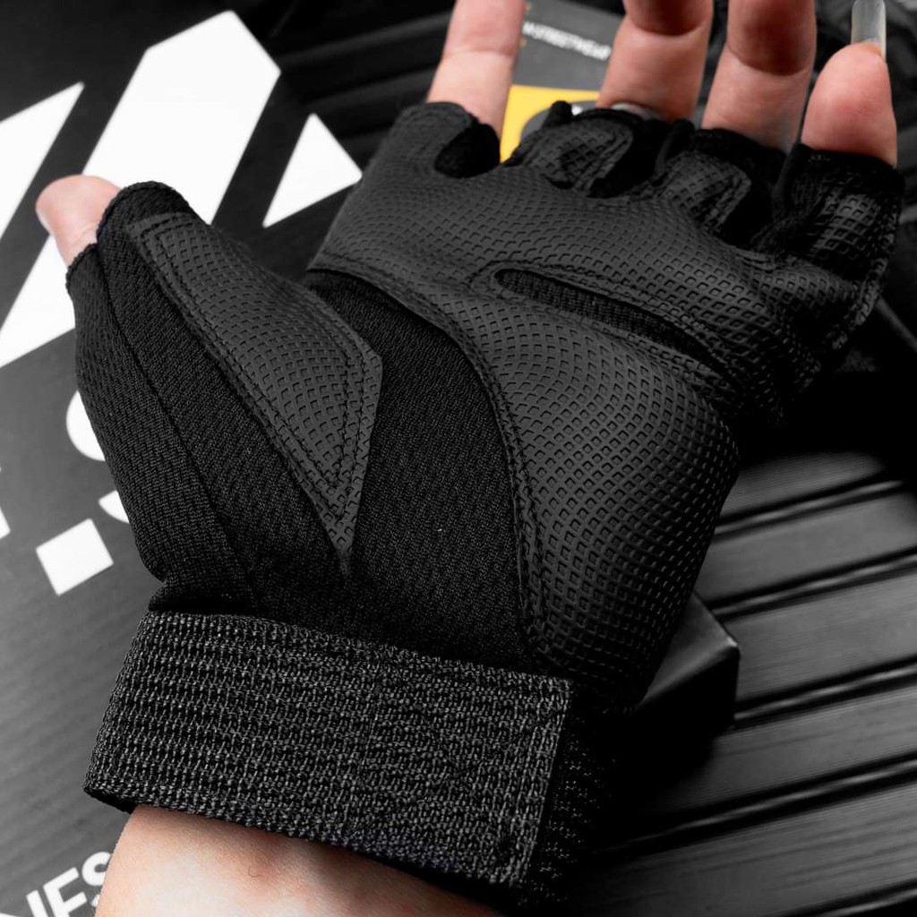 Găng Tay Xe Máy, Đi Phượt  Blackhawk 2  ĐEN Cụt Ngón Cao Cấp ĐI PHƯỢT
