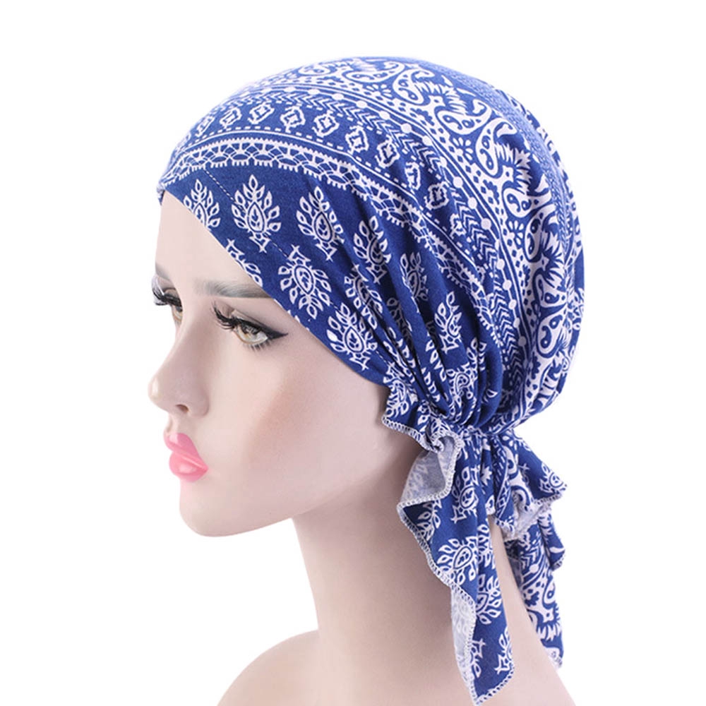 Mũ Turban Trùm Đầu Kiểu Hồi Giáo Phối Bèo Dễ Thương Cho Nữ