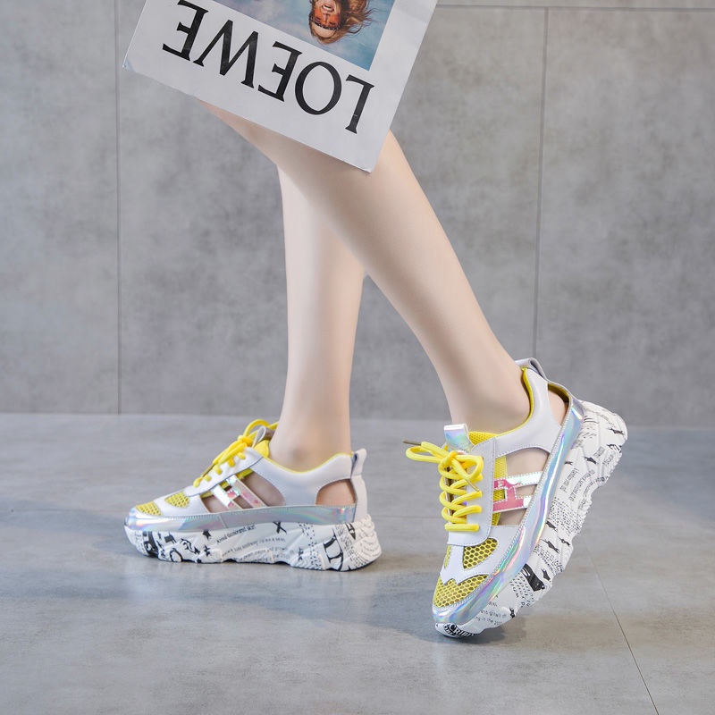 Giày Sneaker Kiểu Hàn Quốc Thiết Kế Dễ Phối Đồ Cho Nữ
