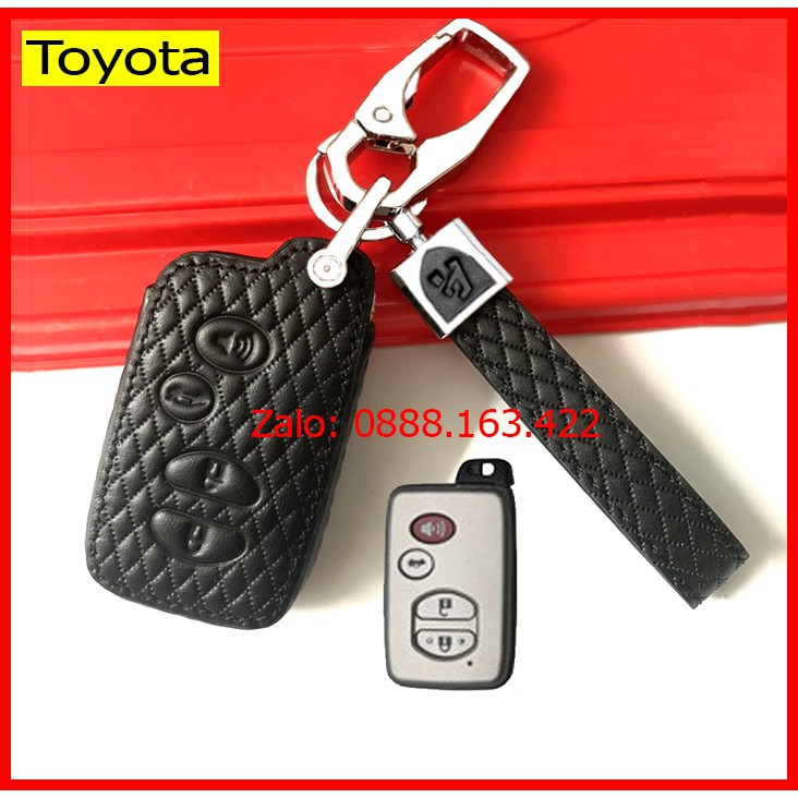 Bao da chìa khóa ô tô Toyota Venza, Camry, Toyota Prado, altis màu đen hàng cao cấp loại đẹp giá tốt chìa NHƯ HÌNH M13