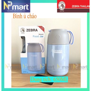  Bình giữ nhiệt ủ cháo zebra Thái Lan 650ml  inox cao cấp 304 -123006 