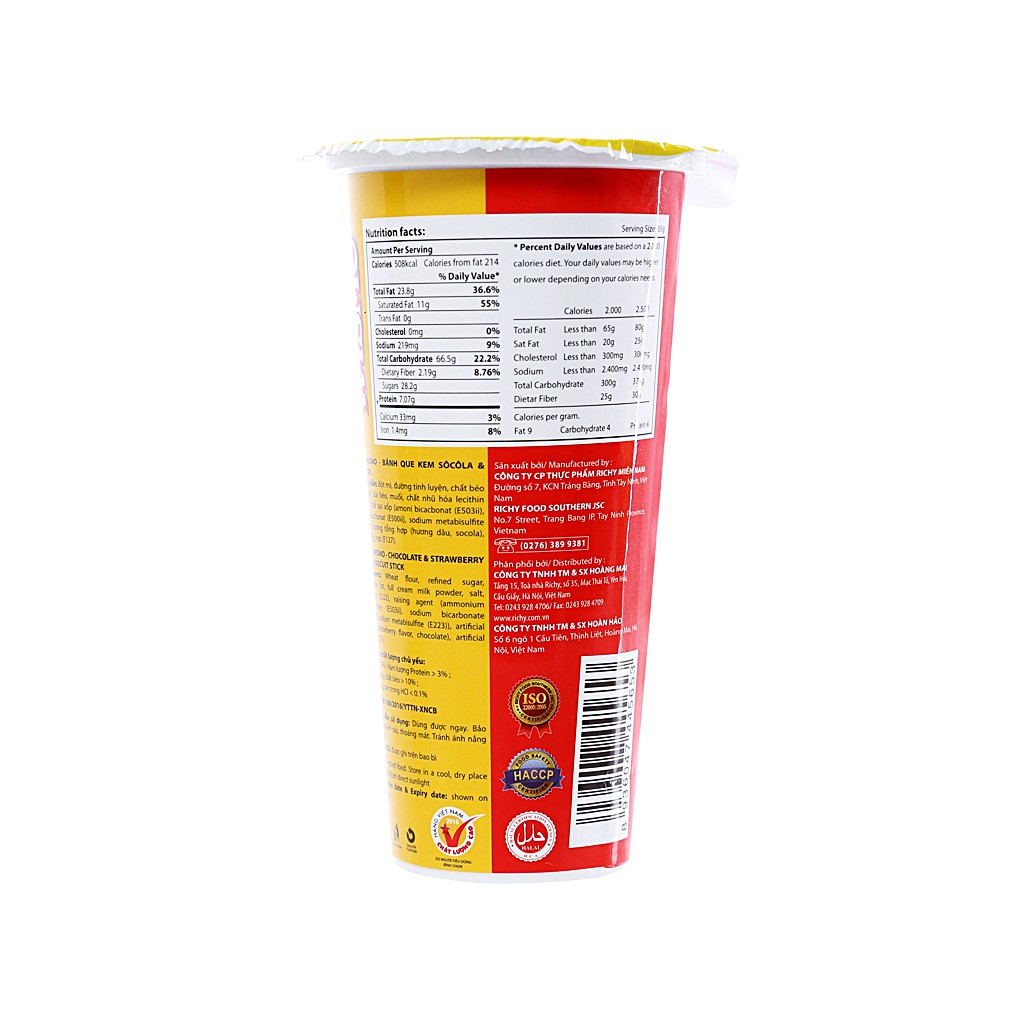 Bánh chấm Wismo Ly Kem socola dâu  bánh que chấm kem