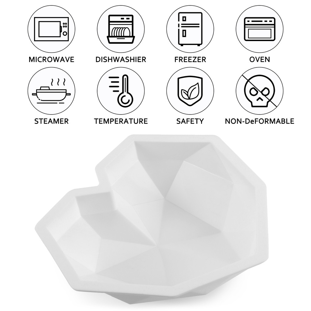 Khuôn Làm Bánh Bằng Silicon Hình Trái Tim Độc Đáo