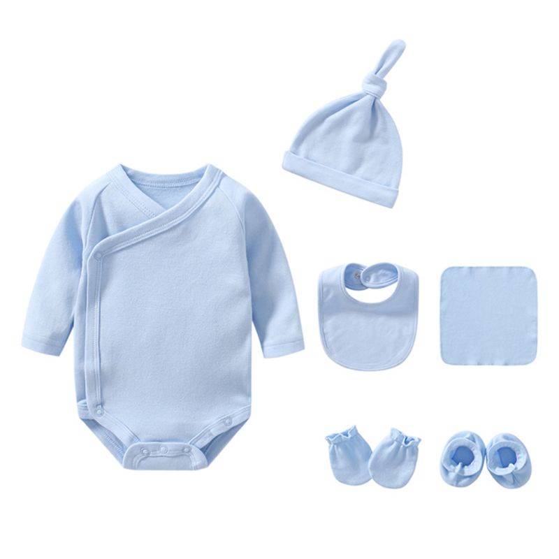 Bộ Áo Liền Quần Bằng Cotton Dệt Kim Mềm Mại Cho Bé Sơ Sinh