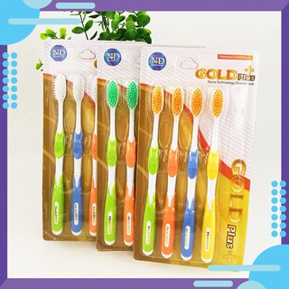 Bộ 4 Bàn Chải Đánh Răng Lông Mềm Cao Cấp