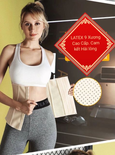 Đai Nịt Bụng Latex 9 Xương Cao Cấp ♥️SPORTS BELT ♥️4 Hàng Móc Cài Japan | BigBuy360 - bigbuy360.vn